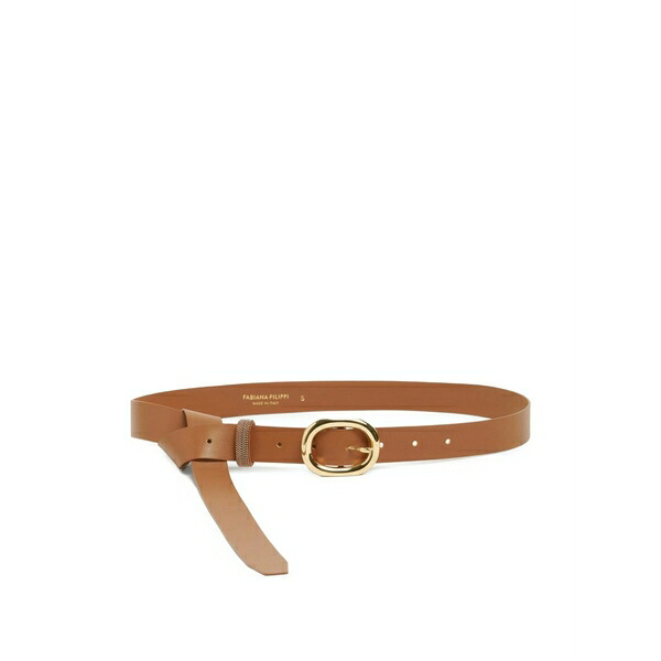 ファビアナ フィリッピ レディース 三尺帯 付属物 Knot-detail leather belt Neutrals
