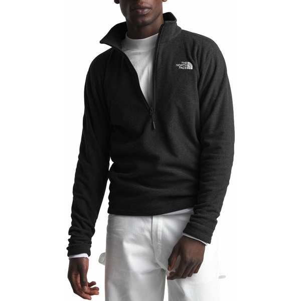 ノースフェイス メンズ パーカー スウェットシャツ アウター The North Face Men's Textured Cap Rock 1 4  Zip Pullover TNF Black 日本に