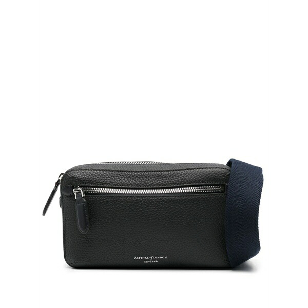 アスピナルオブロンドン メンズ ショルダーバッグ バッグ Reporter compact leather messenger bag Blue｜asty 54,480円