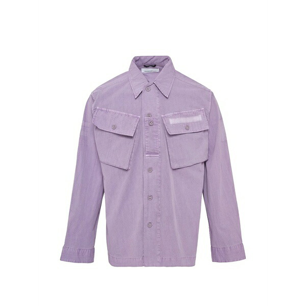 オーエーエムシー メンズ シャツ トップス Military shirt Purple|asty