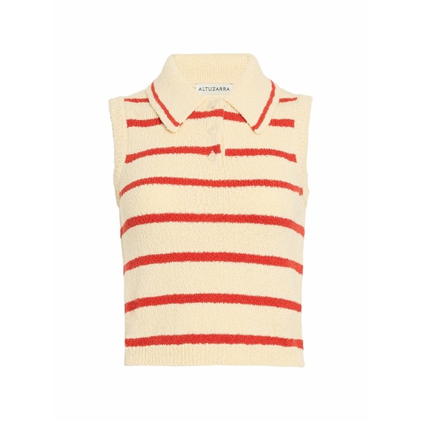 アルチュザラ レディース ポロシャツ トップス Elmer striped polo top Neutrals｜asty
