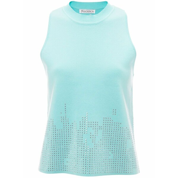 J.W.アンダーソン レディース カットソー トップス Studded tank top Blue｜asty