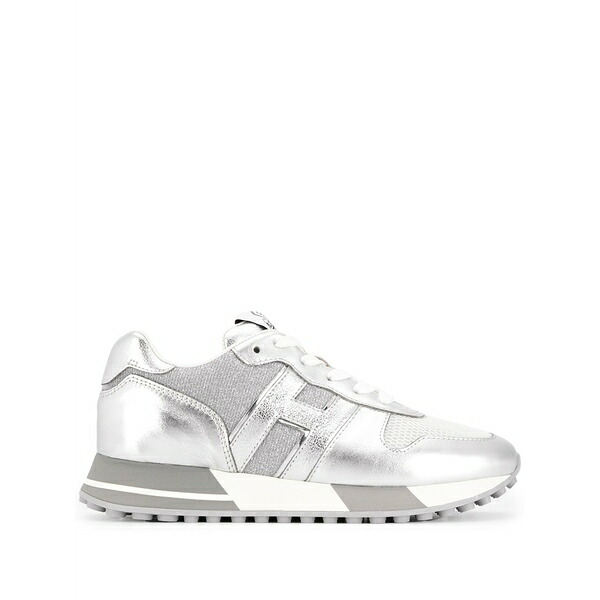 ホーガン レディース スニーカー シューズ Metallic ribbed panel sneakers Silver｜asty 59,290円