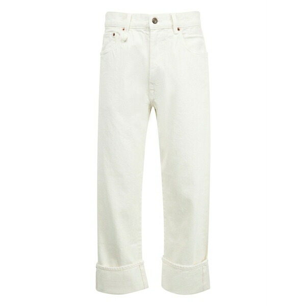 アールサーティーン レディース デニムパンツ ボトムス Cuffed x-bf jeans White｜asty