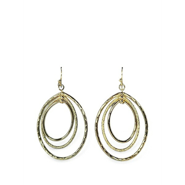 マディソン レディース ピアス＆イヤリング アクセサリー Etched multi-oval earrings Gold｜asty