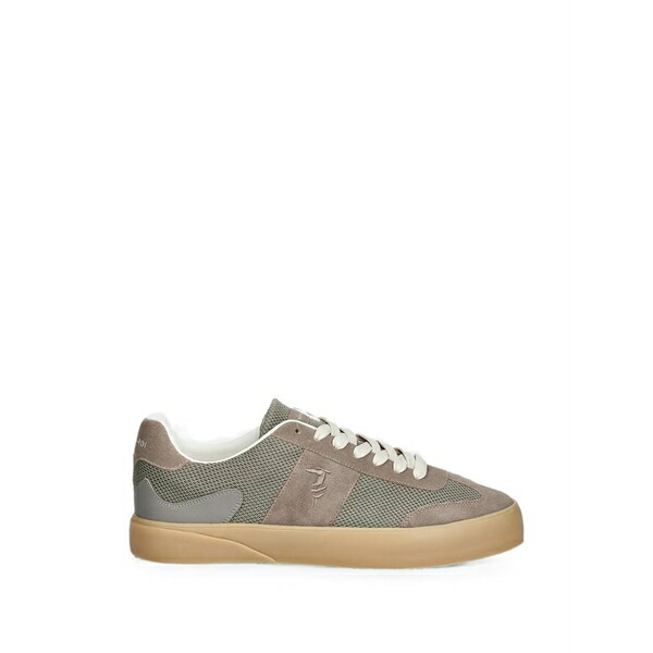 トラサルディ レディース スニーカー シューズ Suede-panelled mesh sneakers Grey|asty