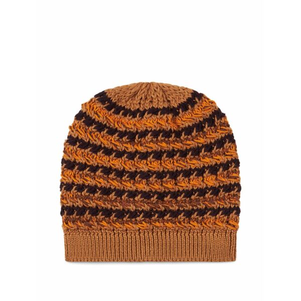エトロ メンズ 帽子 アクセサリー Striped-pattern wool beanie Neutrals｜asty 29,120円