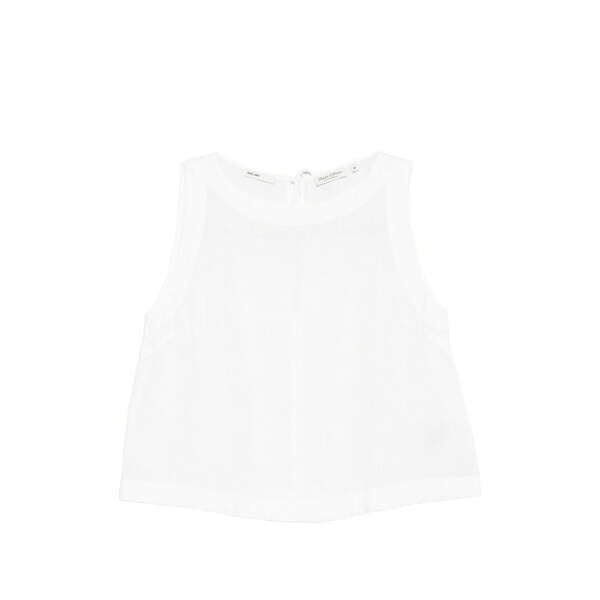 マルコポーロ レディース シャツ トップス Linen blouse White｜asty