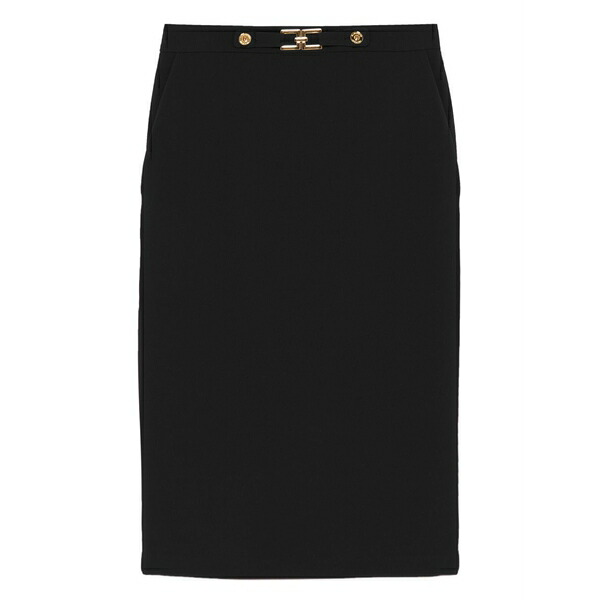 エリザベスフランキ レディース スカート ボトムス Jewel logo midi skirt Black｜asty