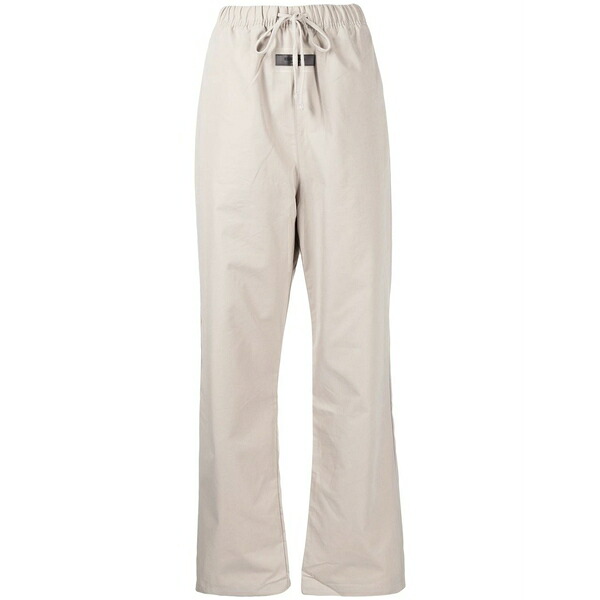 エフオージーエッセンシャルズ レディース カジュアルパンツ ボトムス High-waisted drawstring trousers Grey|asty