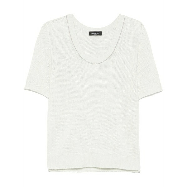 ファビアナ フィリッピ レディース Tシャツ トップス Bead-detail t-shirt Grey|asty