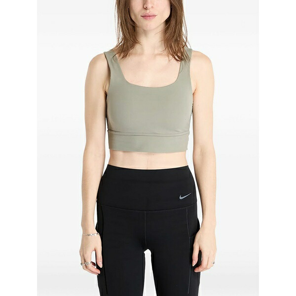 ナイキ レディース カットソー トップス Zenvy medium-support padded sports bra Green｜asty