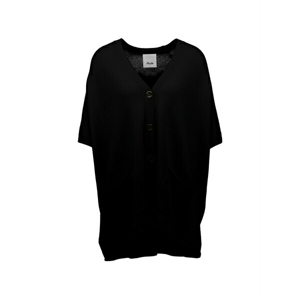 アリュード レディース カーディガン アウター Buttoned cardigan Black｜asty