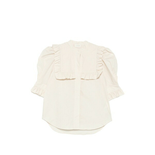 バイマレンバーガー レディース シャツ トップス Oia ruffled puff-sleeve shirt Neutrals｜asty 25,418円