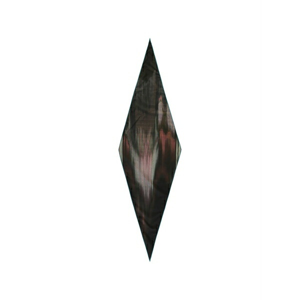 ゼニア メンズ マフラー・ストール・スカーフ アクセサリー Diamond-shaped pleated scarf Black|asty