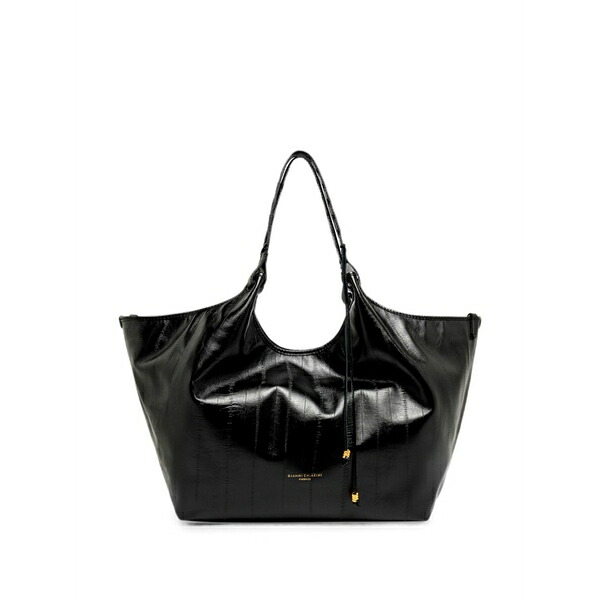 ジャンニ・キアリーニ レディース ショルダーバッグ バッグ Large dua leather shoulder bag Black|asty