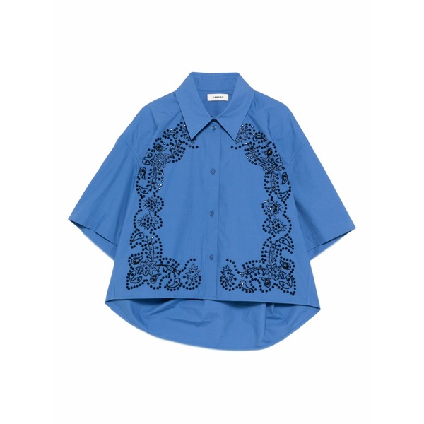 サンドロ レディース シャツ トップス Embellished shirt Blue｜asty