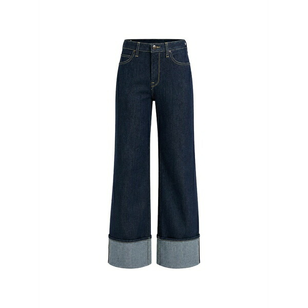 リー レディース デニムパンツ ボトムス Stella wide-leg turn-up-hem jeans Blue｜asty