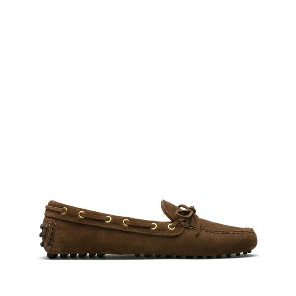 カーシュー レディース スリッポン・ローファー シューズ Suede driving shoes Brown|asty
