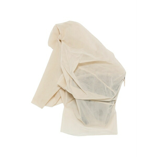 リックオウエンス レディース シャツ トップス Draped-detail top Neutrals|asty
