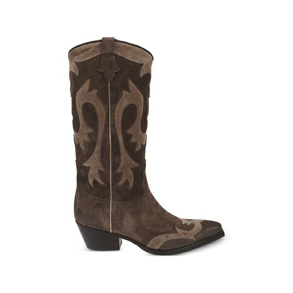 サルトル レディース ブーツ シューズ Panelled suede boots Brown|asty