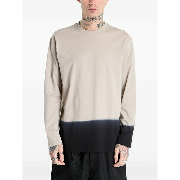 ワイスリー メンズ Tシャツ トップス Long-sleeve cotton t-shirt Brown|asty