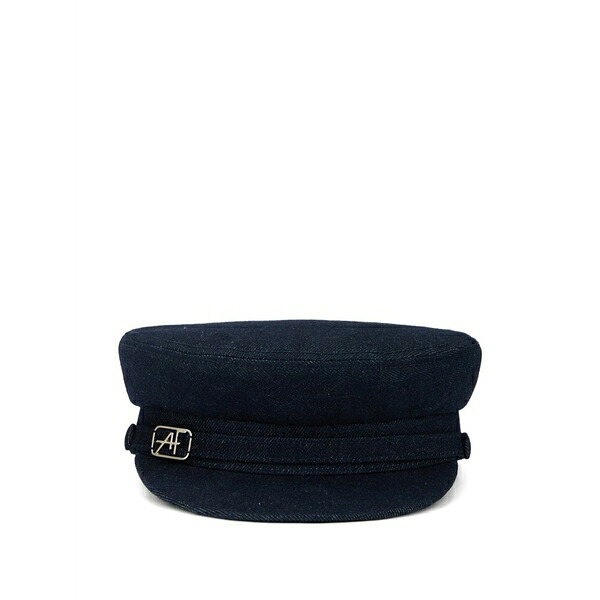 アルベルタ フェレッティ レディース 帽子 アクセサリー Logo-plaque beret Blue｜asty