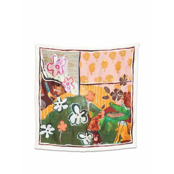 アレメ レディース マフラー・ストール・スカーフ アクセサリー Mlak printed silk scarf White｜asty 41,470円