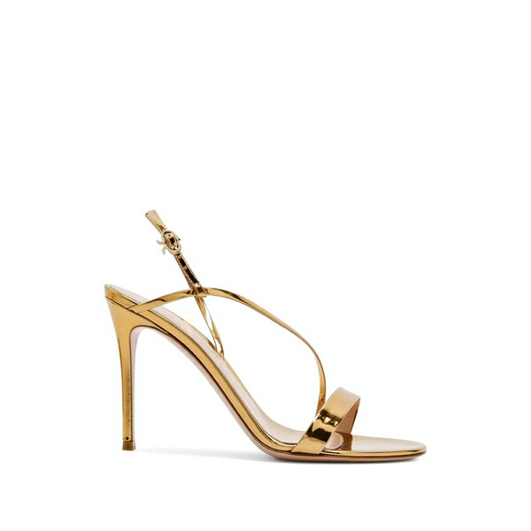 ジャンヴィト ロッシ レディース サンダル シューズ Manhattan metallic-effect strappy sandals Gold｜asty