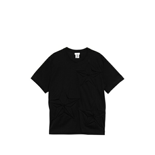 ノワール ケイ ニノミヤ レディース Tシャツ トップス Star-patch t-shirt Black｜asty