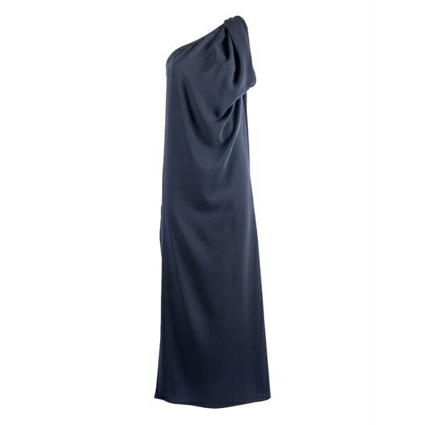 パロッシュ レディース ワンピース トップス One-shoulder draped day dress Blue|asty