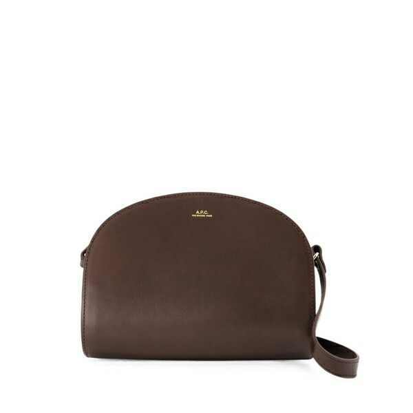 アーペーセー レディース ショルダーバッグ バッグ Demi lune cross body bag Brown｜asty