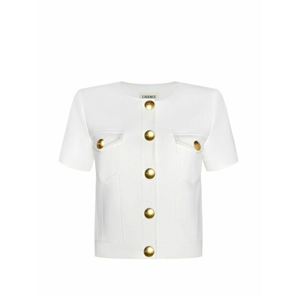 ラジャンス レディース ジャケット＆ブルゾン アウター Nawa short-sleeve jacket White｜asty