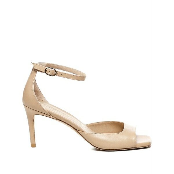 スチュアート ワイツマン レディース サンダル シューズ 75mm leather heeled sandals Neutrals|asty