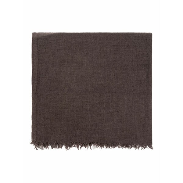 リックオウエンス メンズ マフラー・ストール・スカーフ アクセサリー Frayed scarf Brown|asty