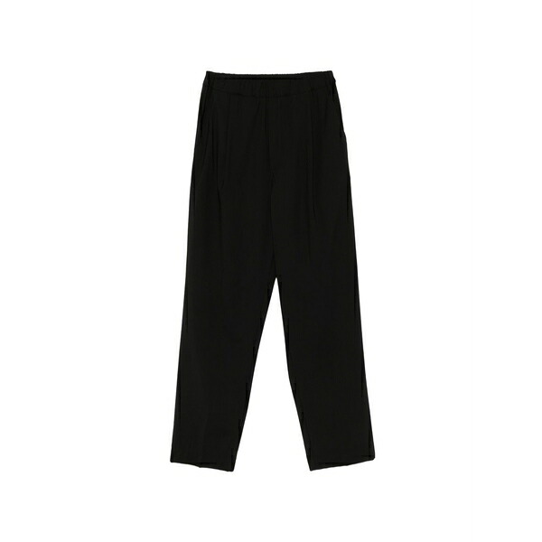 ラネウス メンズ カジュアルパンツ ボトムス Elasticated-waist trousers Black｜asty