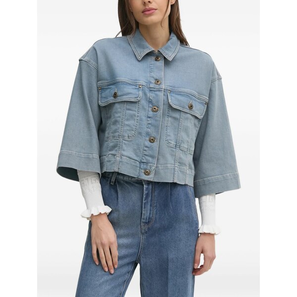 モス モッシュ レディース ジャケット&ブルゾン アウター Flap-pocket jacket Blue|asty