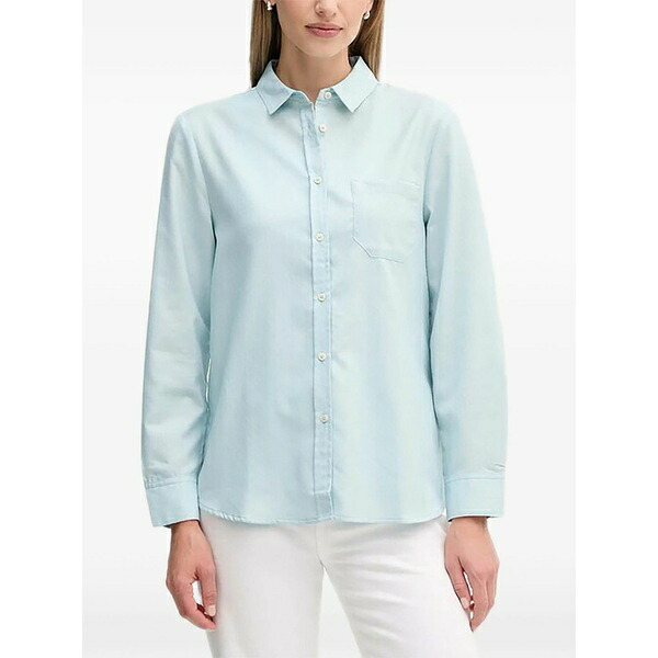 ベネトン レディース シャツ トップス Long-sleeve shirt Blue｜asty