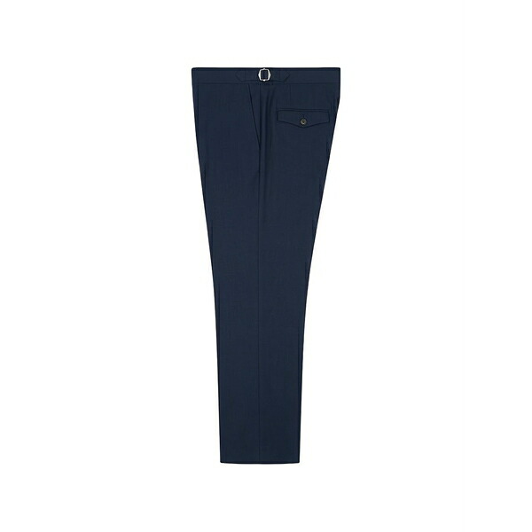 トンボリーニ メンズ カジュアルパンツ ボトムス Buckle-detail pleated trousers Blue｜asty 112,900円