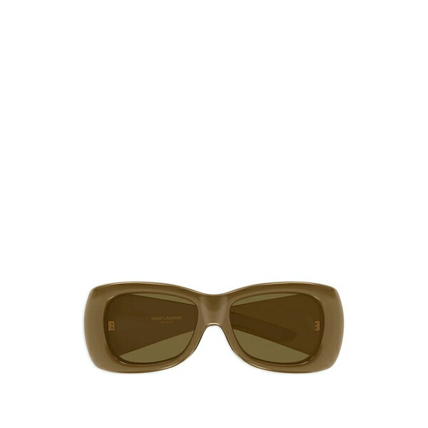 サンローラン アイウェア メンズ サングラス・アイウェア アクセサリー Rectangle-frame sunglasses Brown｜asty