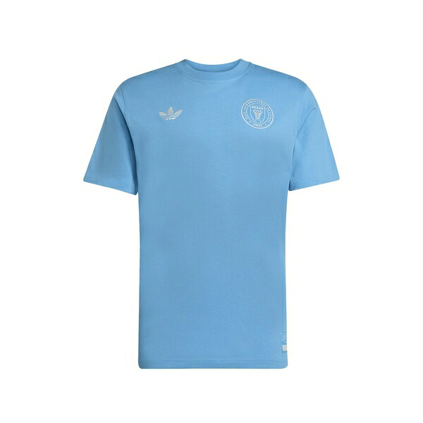 アディダス メンズ Tシャツ トップス Inter miami cf logo-print t-shirt Blue｜asty