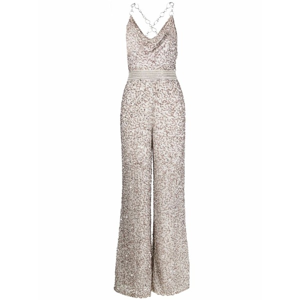 アリス アンド オリビア レディース ワンピース トップス Riska cowl neck jumpsuit Grey|asty
