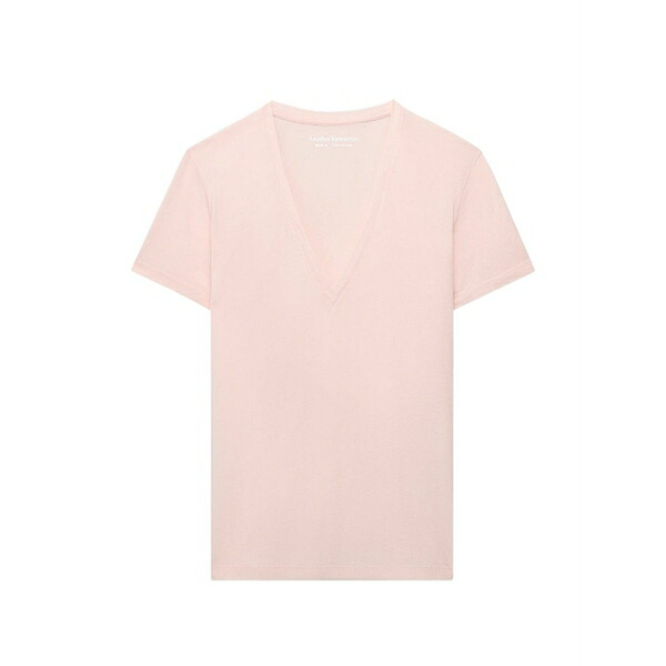 アナザー トゥモロー レディース Tシャツ トップス V-neck t-shirt Pink｜asty