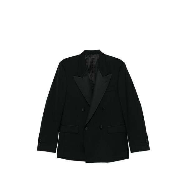 ラルディーニ メンズ ジャケット＆ブルゾン アウター Peaked-lapel double-breasted jacket Black｜asty