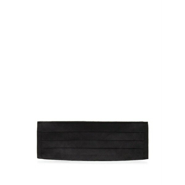 パルジレリ メンズ ベルト アクセサリー Pleated cummerbund Black｜asty