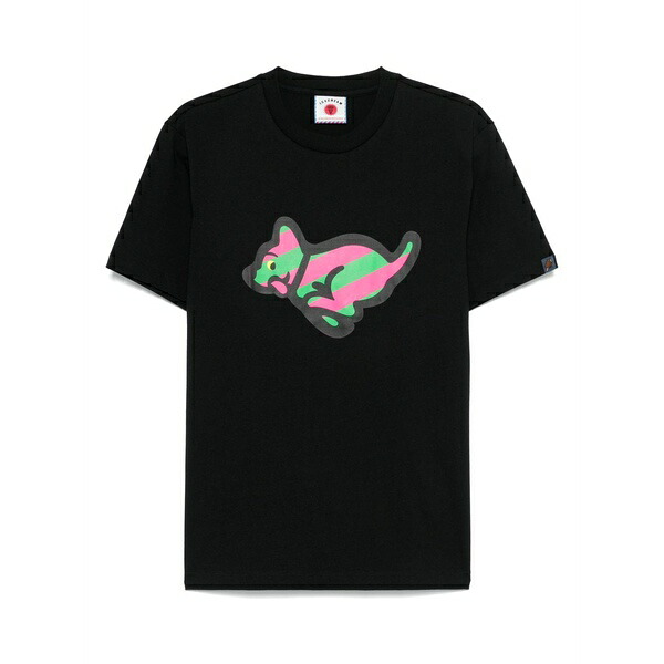 アイスクリーム メンズ Tシャツ トップス Running puppy t-shirt Black｜asty