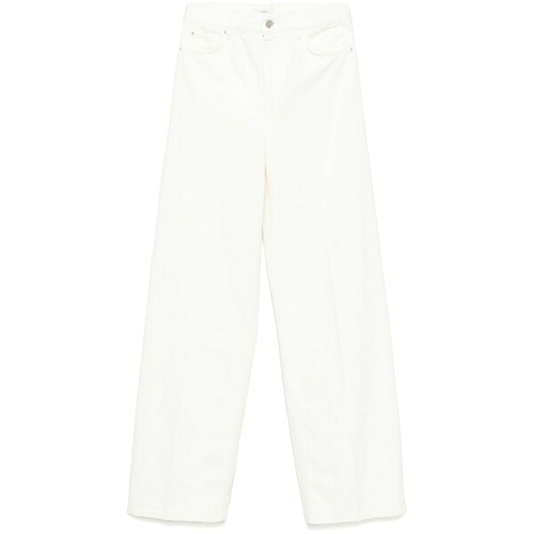 トーテム レディース デニムパンツ ボトムス Wide-leg jeans White|asty