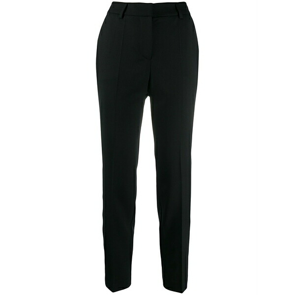 パロッシュ レディース カジュアルパンツ ボトムス Cropped slim-fit trousers Black|asty