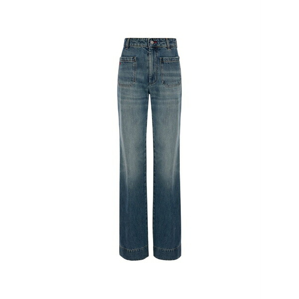 ヴィクトリア ベッカム レディース デニムパンツ ボトムス Alina patch-pocket jeans Blue｜asty
