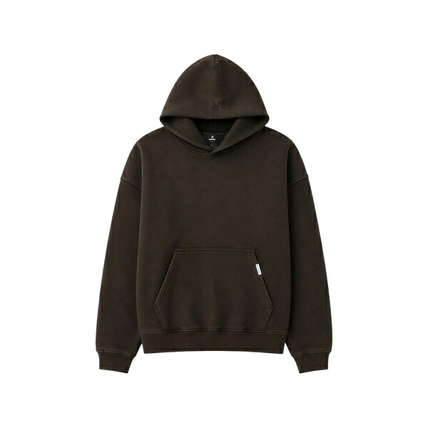 リプレゼント メンズ パーカー・スウェットシャツ アウター Logo-embroidered pouch-pocket hoodie Brown｜asty